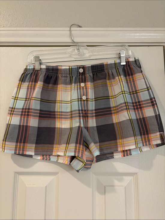 Xhilaration Other - Xhilaration Plaid Cotton Lounge Shorts - Gray, Peach, Yellow, light blue, &white
